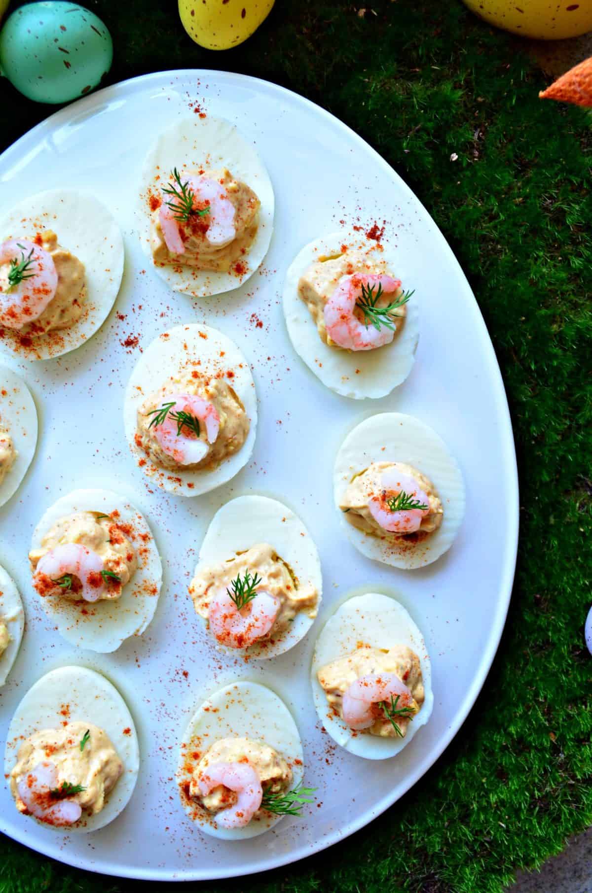 Shrimp Creole Deviled Eggs