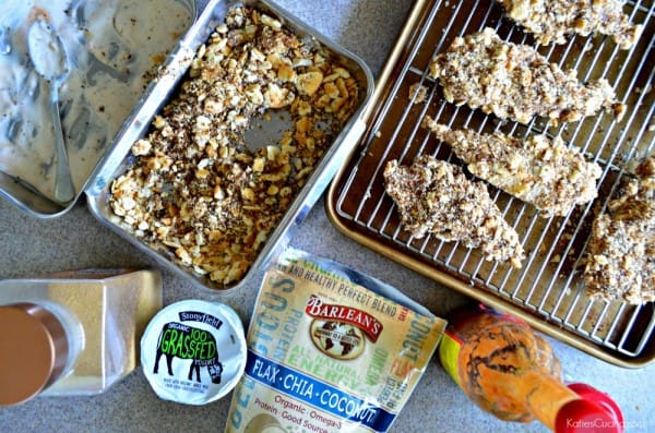 Flax Chia Coconut Yogurt Chicken Strips #StonyfieldBlogger