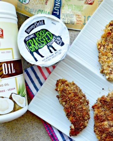 Flax Chia Coconut Yogurt Chicken Strips #StonyfieldBlogger