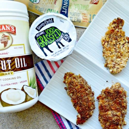 Flax Chia Coconut Yogurt Chicken Strips #StonyfieldBlogger