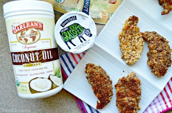 Flax Chia Coconut Yogurt Chicken Strips #StonyfieldBlogger