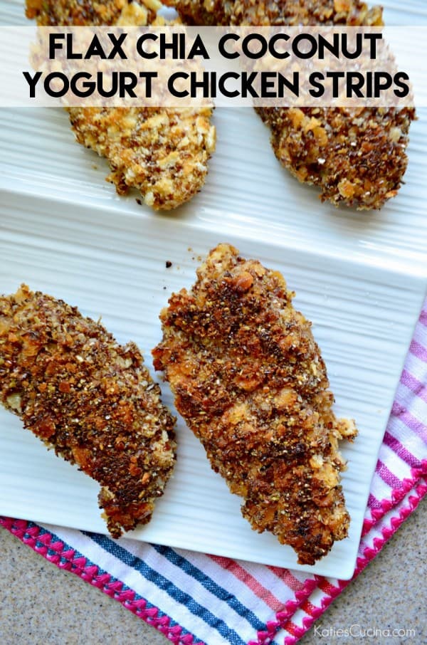 Flax Chia Coconut Yogurt Chicken Strips #StonyfieldBlogger