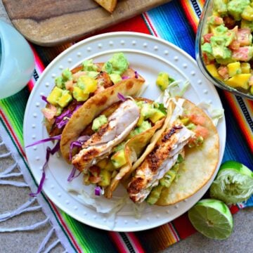 Mahi Mahi Fish Tacos with Mango Avocado Salsa