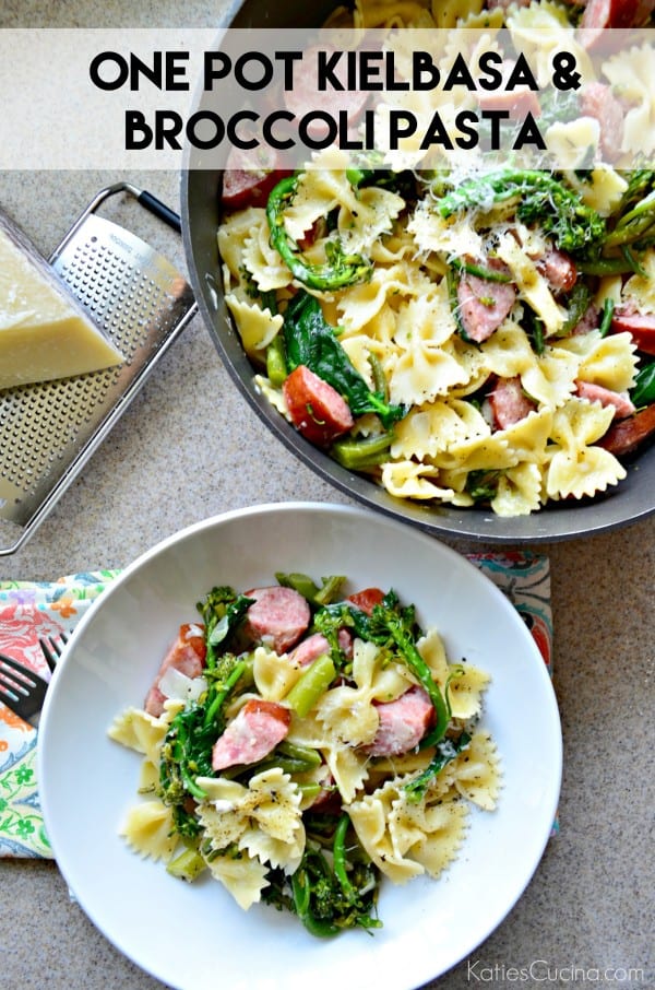 One Pot Kielbasa & Broccoli Pasta