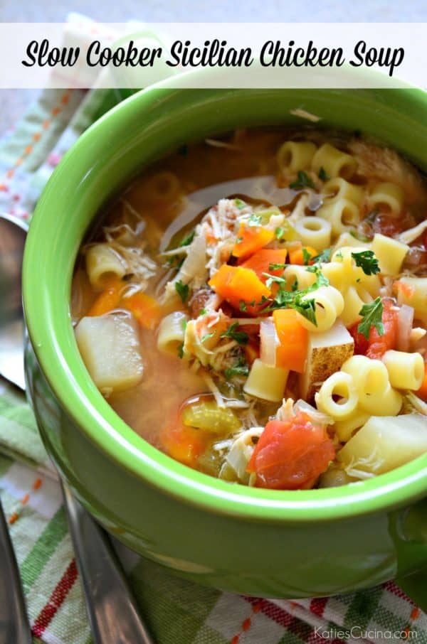 Slow Cooker Sicilian Chicken Soup