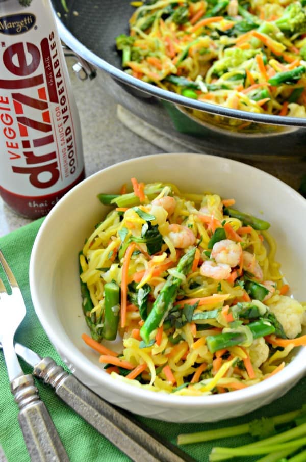 Thai Chili Shrimp Zoodles Katie's Cucina