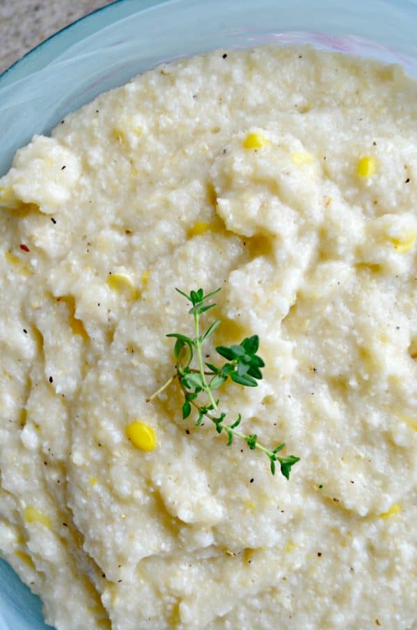 Creamy Cheesy Corn Grits