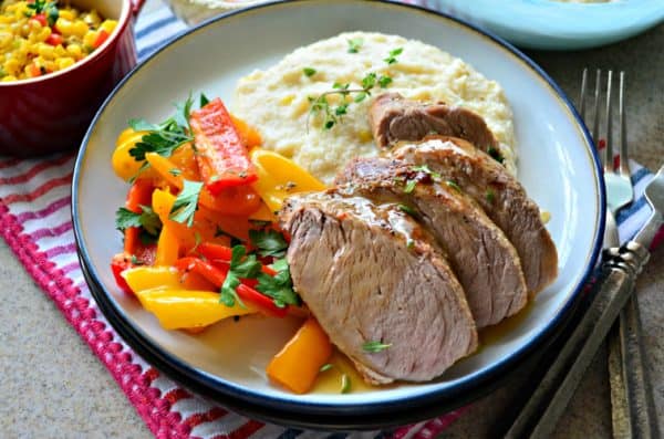 Pan Roasted Pork Tenderloin with Peppers