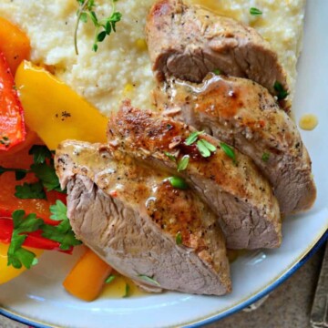 Pan Roasted Pork Tenderloin with Peppers