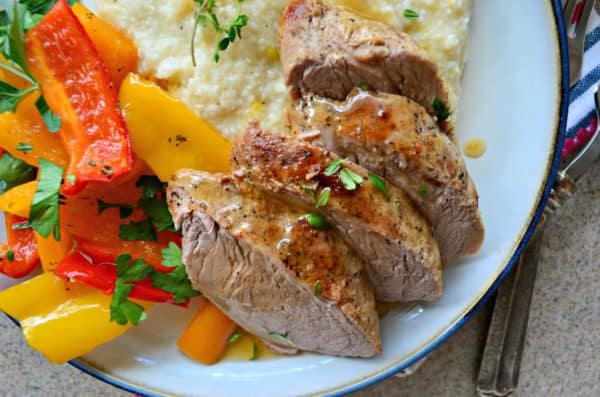 Pan Roasted Pork Tenderloin with Peppers