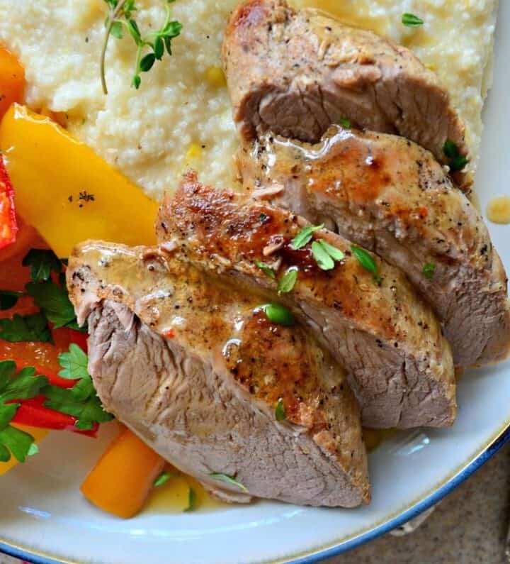 Pan Roasted Pork Tenderloin with Peppers