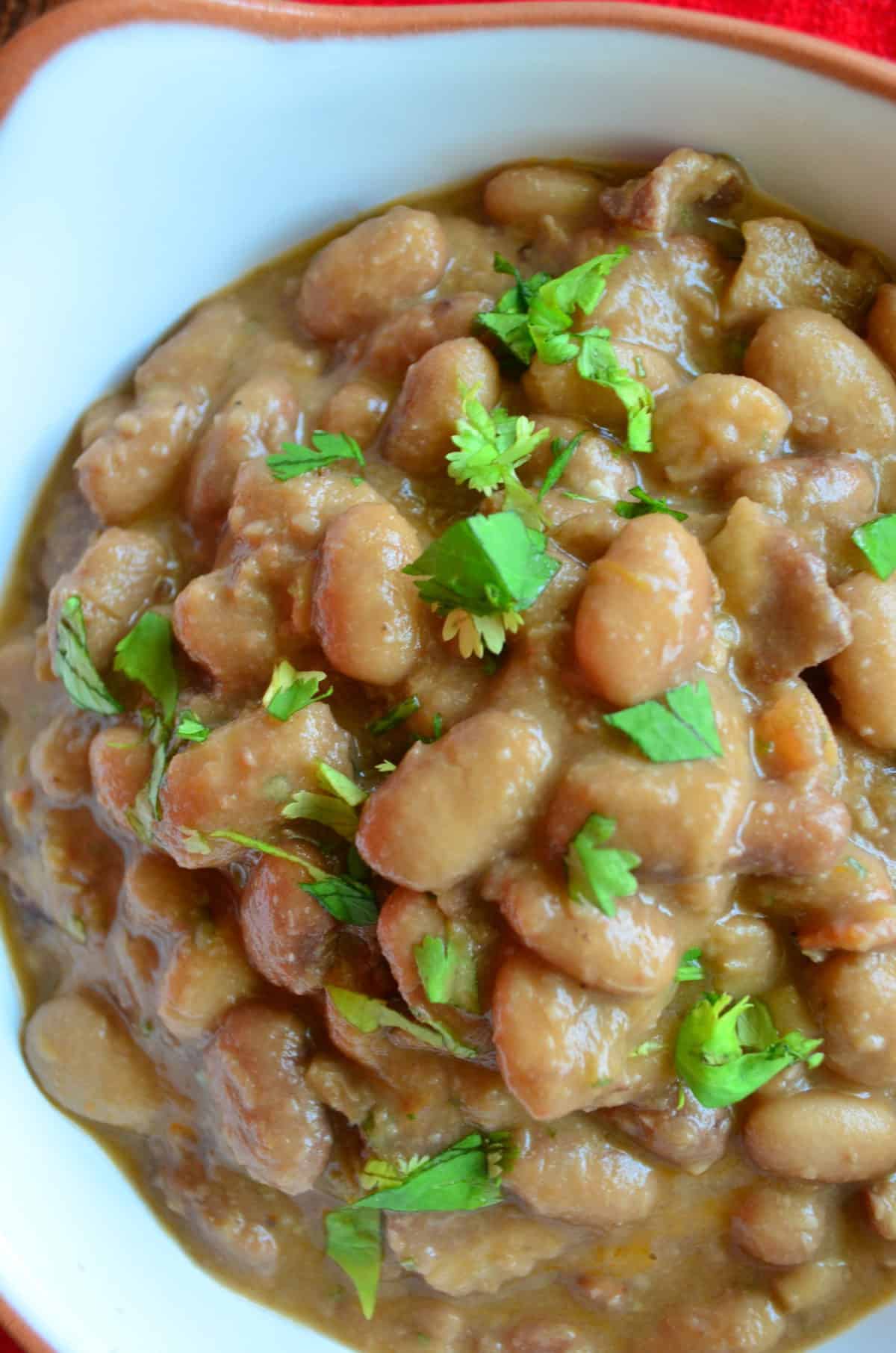 Slow Cooker Ranchero Beans top view