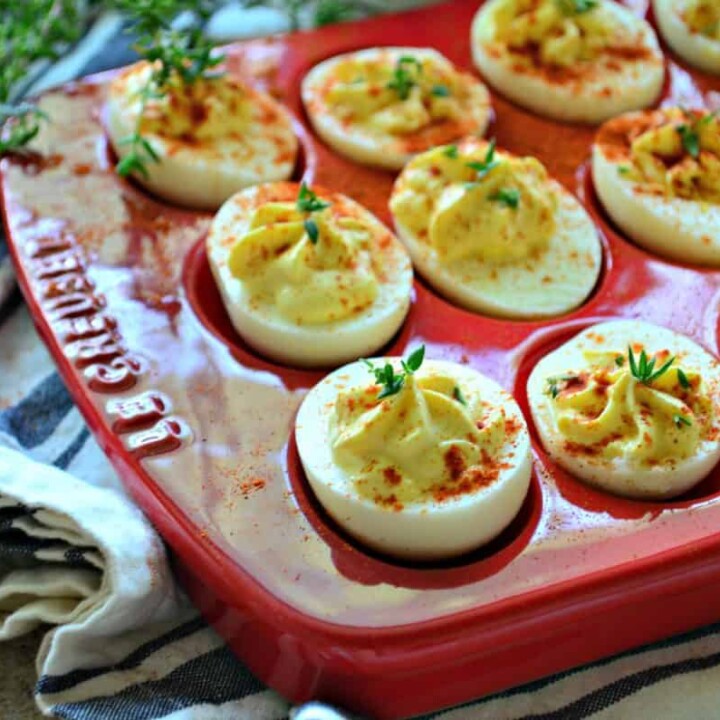 Greek Yogurt Deviled Eggs - Katie's Cucina