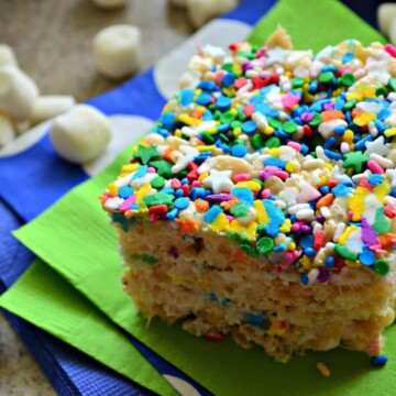 Cake Batter Rice Krispie Treats