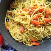Cheesy Grape Tomato Basil Pasta #ElevateYourPlate #MyDorot #Ad
