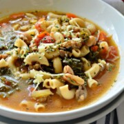 Quick and Easy Sausage White Bean & Kale Soup