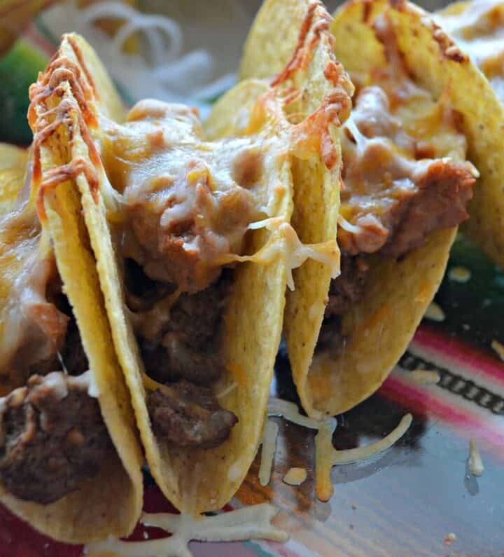 Beef & Refried Bean Baked Tacos #AD #OEPGameDay
