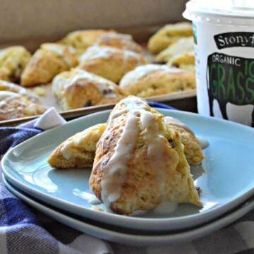 Cranberry Vanilla Yogurt Scones