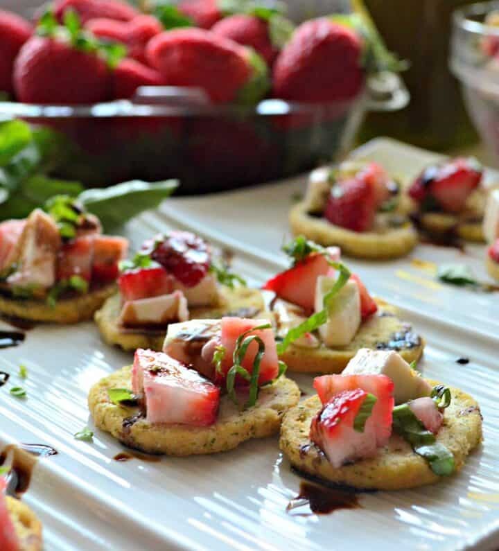 Strawberry Mozzarella Bruschetta