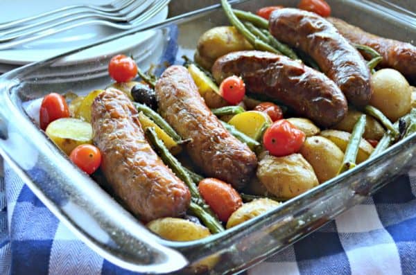 Sausage Potato & Green Bean Bake - Katie's Cucina