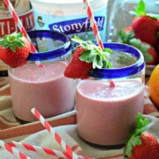 Strawberry Orange Flax Smoothies