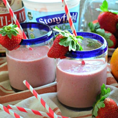 Strawberry Orange Flax Smoothies