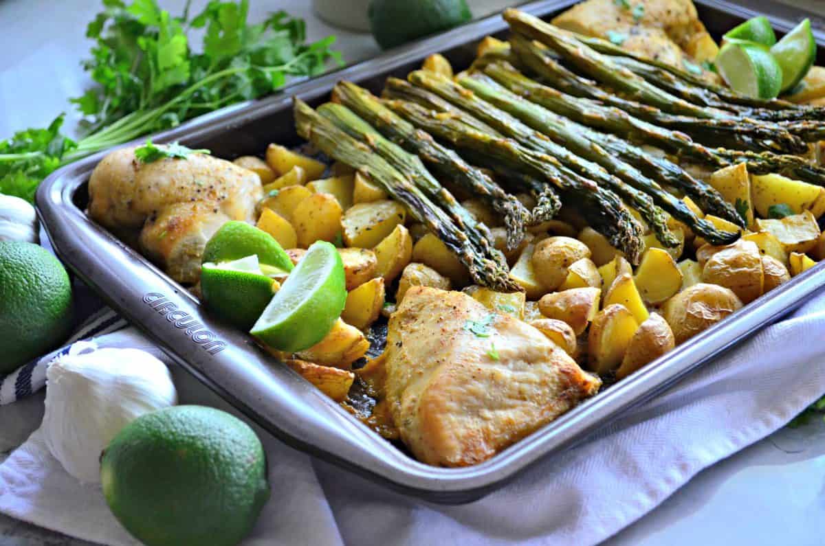 Sheet Pan Cilantro Lime Chicken Dinner