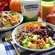 Harvest Quinoa Salad with Pumpkin Yogurt Dressing