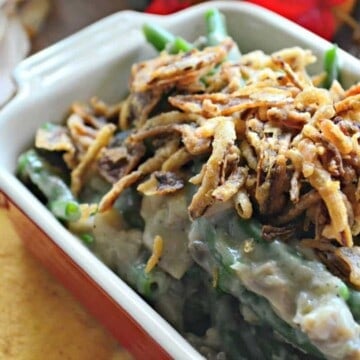 Dairy-Free Green Bean Casserole - Katie's Cucina