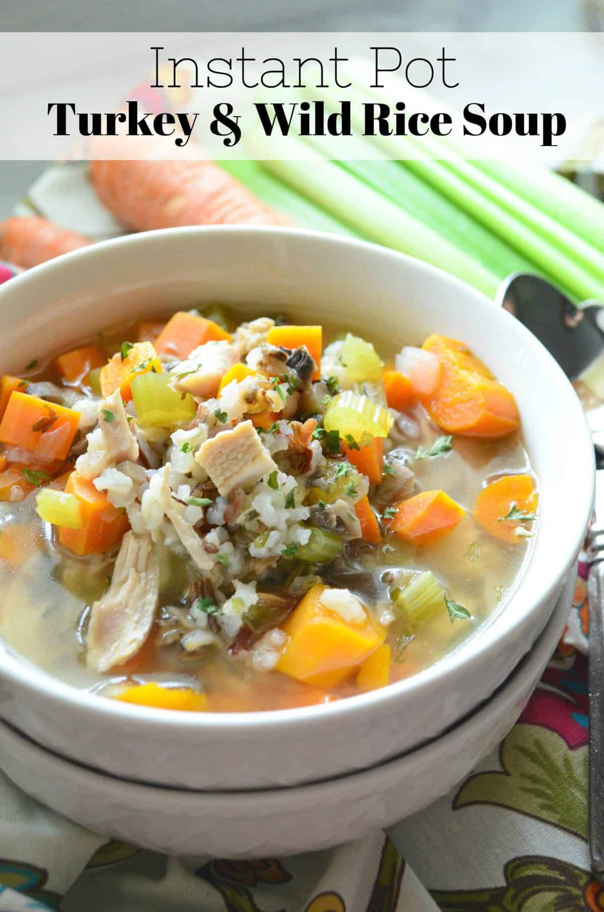 Instant Pot Turkey & Wild Rice Soup