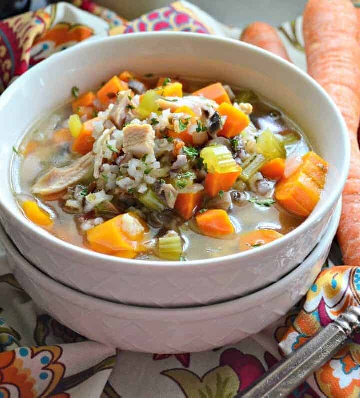 Instant Pot Turkey & Wild Rice Soup