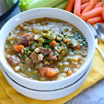 Instant Pot Beef & Barley Soup