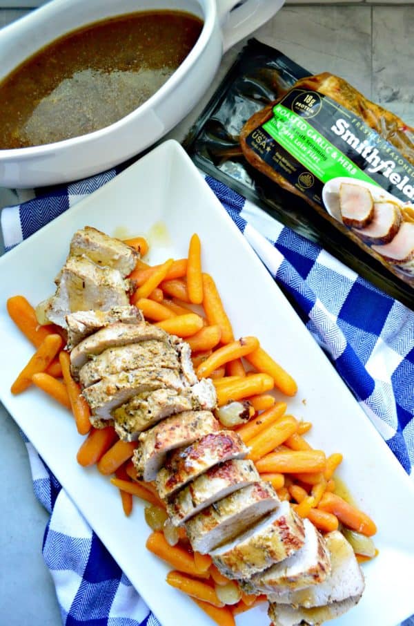 Instant Pot Garlic and Herb Pork Tenderloin with Carrots and Pearl Onions Recipe