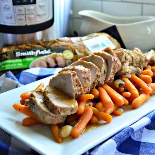 Instant Pot Smithfield Garlic and Herb FRESH Pork Tenderloin with Carrots and Pearl Onions