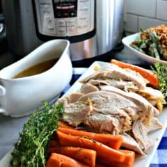 Instant Pot Turkey Breast with Carrots and Homemade Gravy Meal