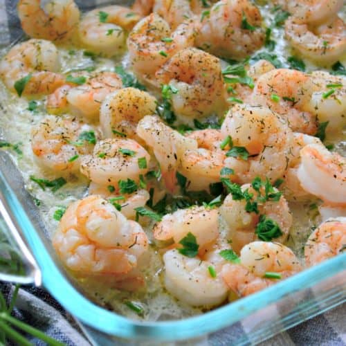 Baked Lemon Garlic Shrimp