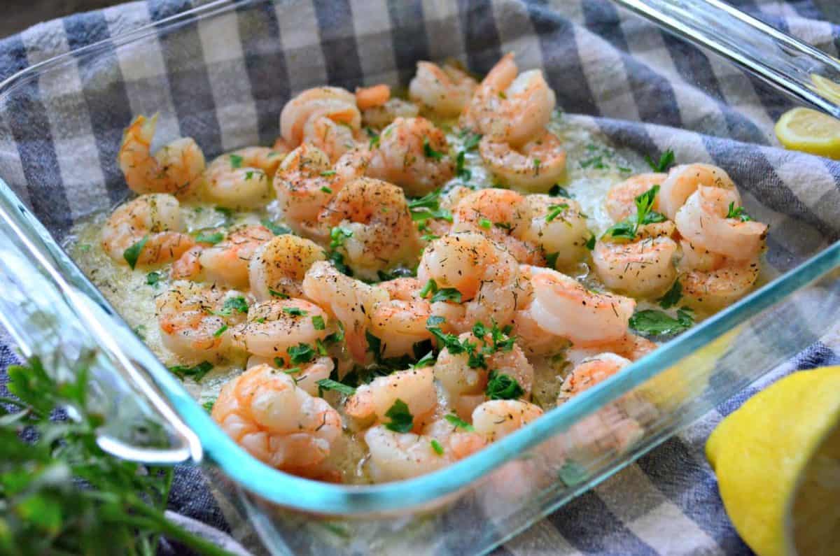 Baked Lemon Garlic Shrimp - Katie's Cucina