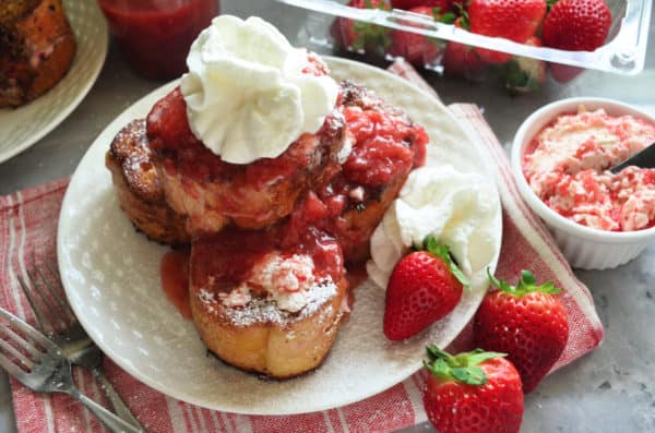 Strawberry Cream Cheese Stuffed French Toast