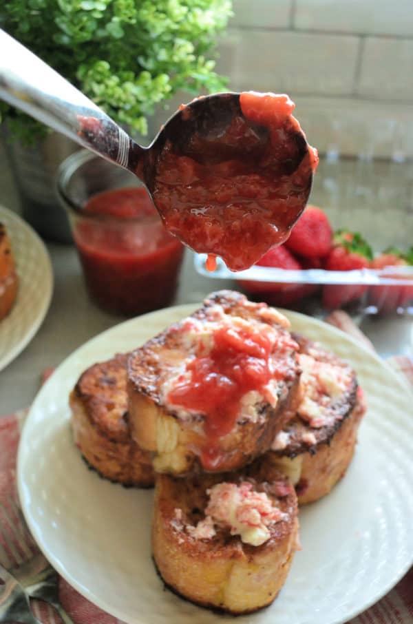 Strawberry Cream Cheese Stuffed French Toast