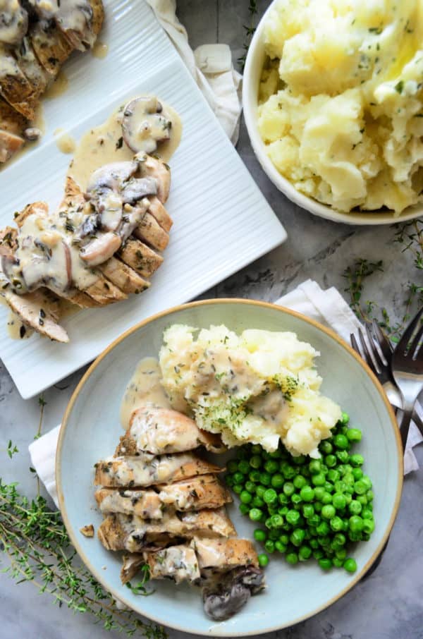 Instant Pot Turkey Tenderloin with Mushroom Gravy