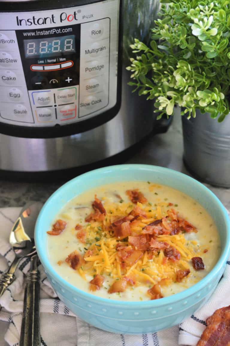 Instant Pot Loaded Baked Potato Soup - Katie's Cucina