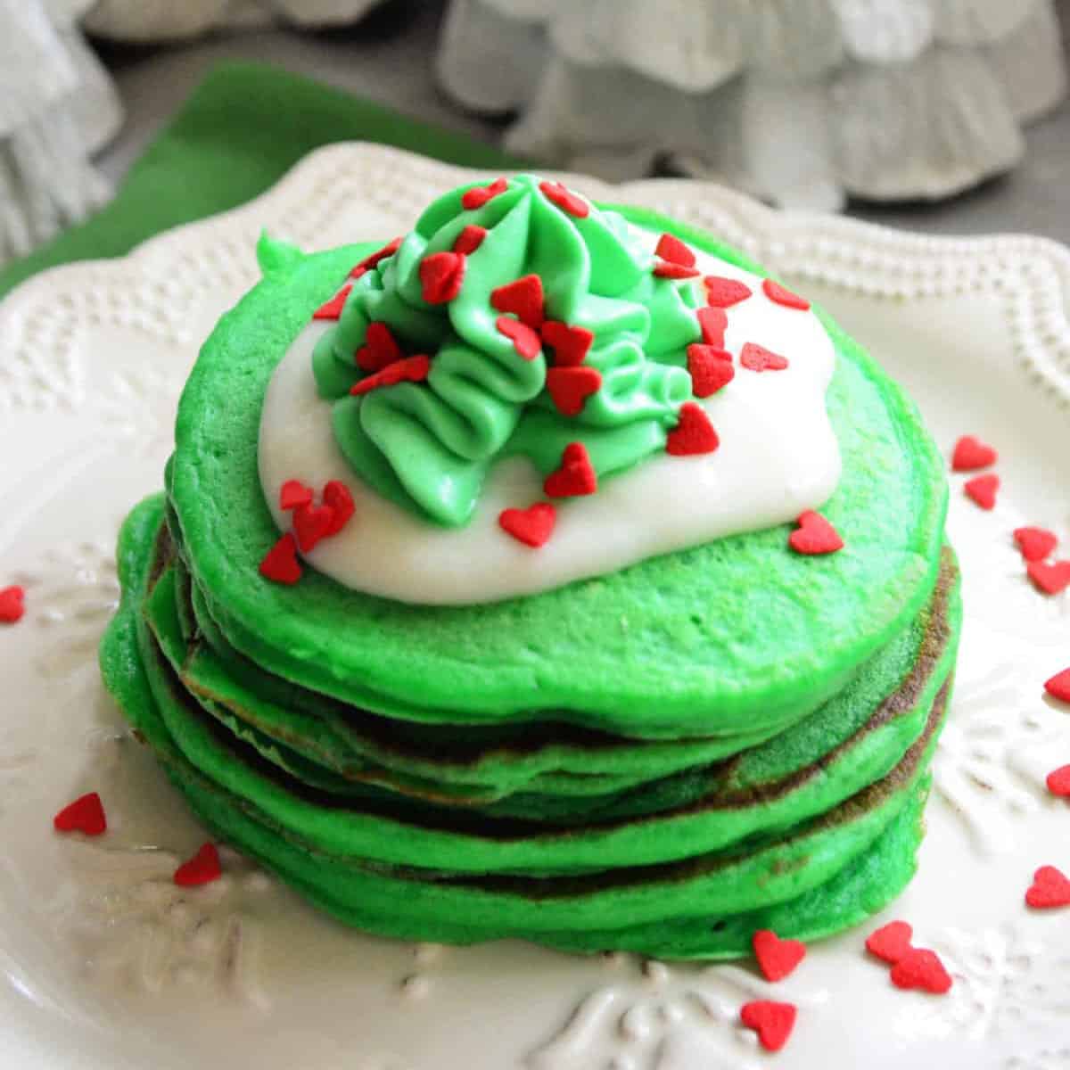 The Best Grinch Pancake Recipe » Homemade Heather