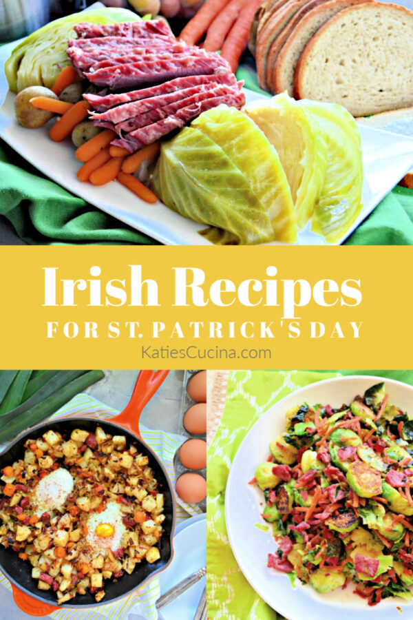 Collage of Irish recipe items with title text for pinterest.