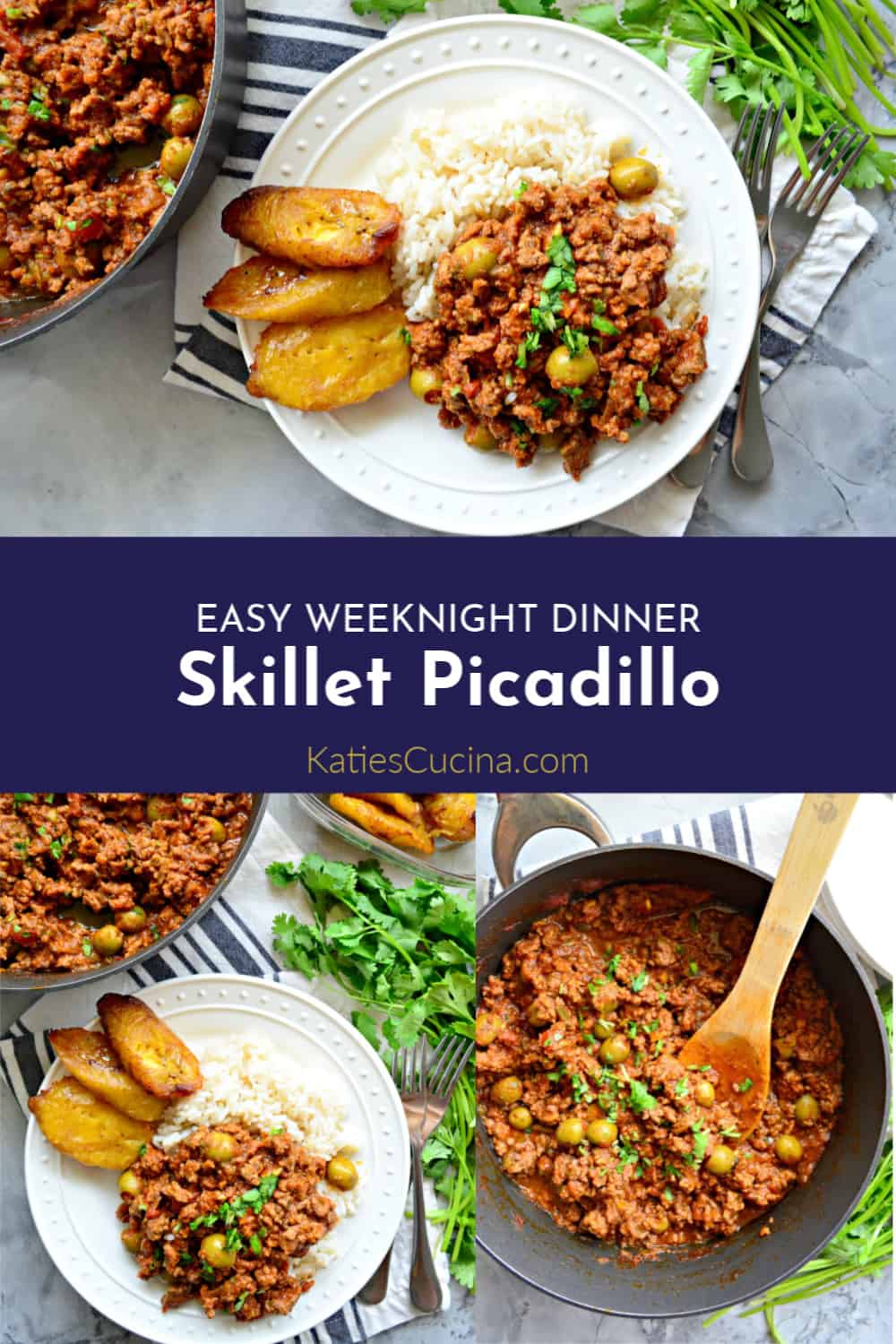 Skillet Picadillo collage with text