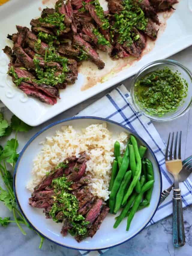 skirt steak with chimichurri