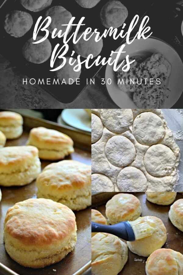 Multiple photos of biscuits with text on image.