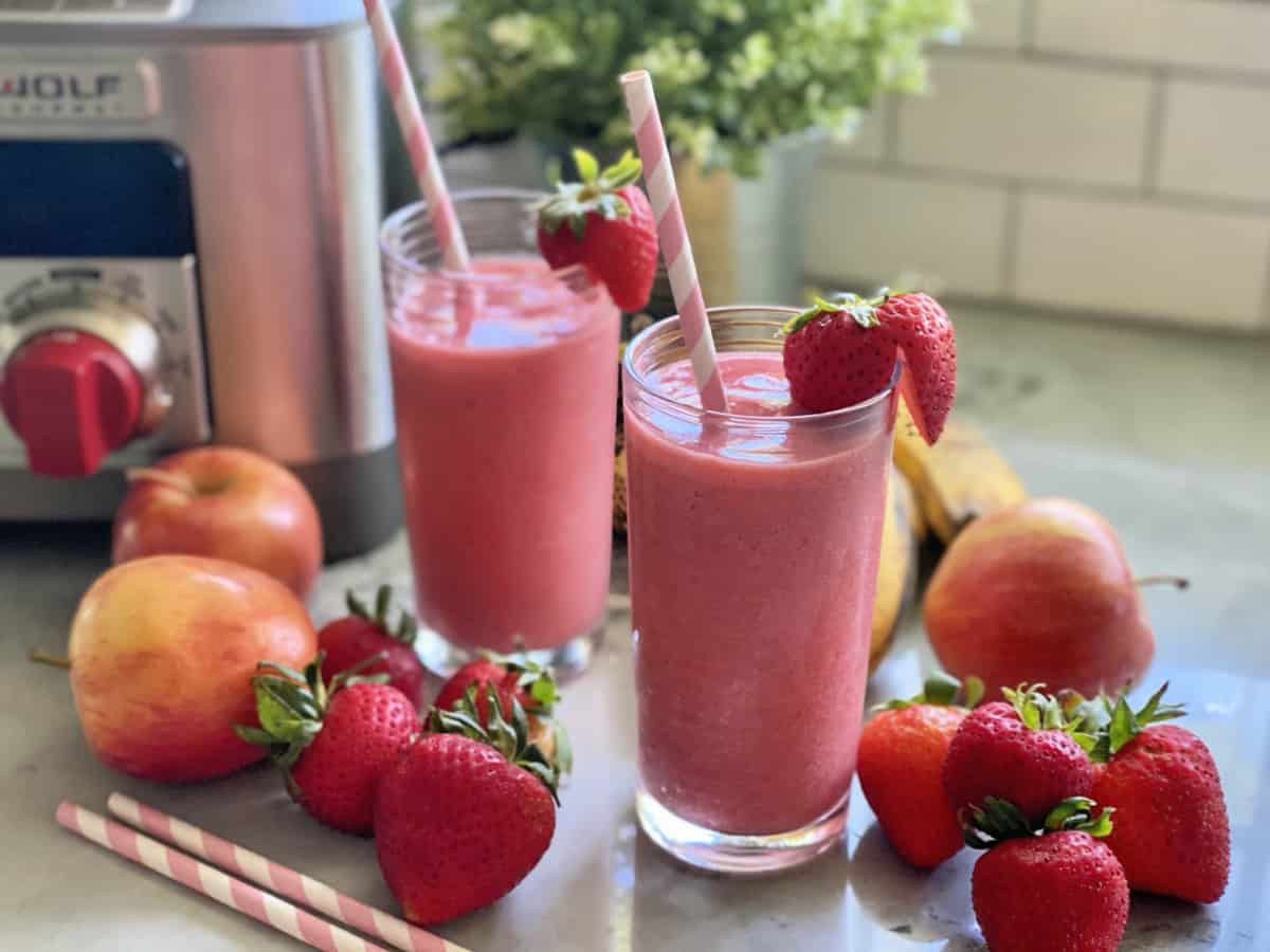 Strawberry Banana Smoothie Recipe Katies Cucina