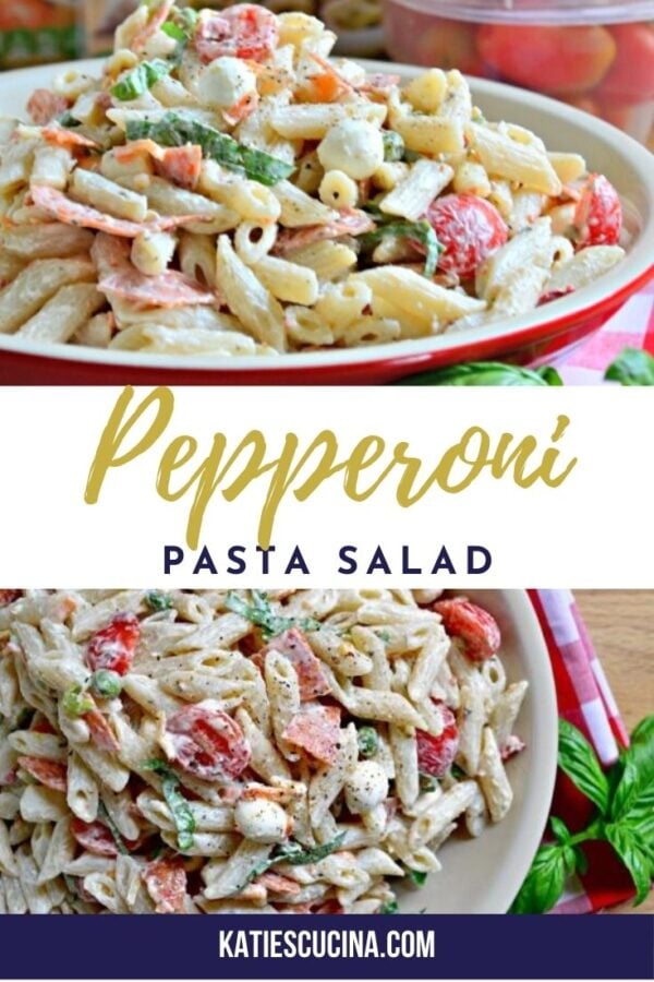 Creamy Pepperoni Pizza Pasta Salad