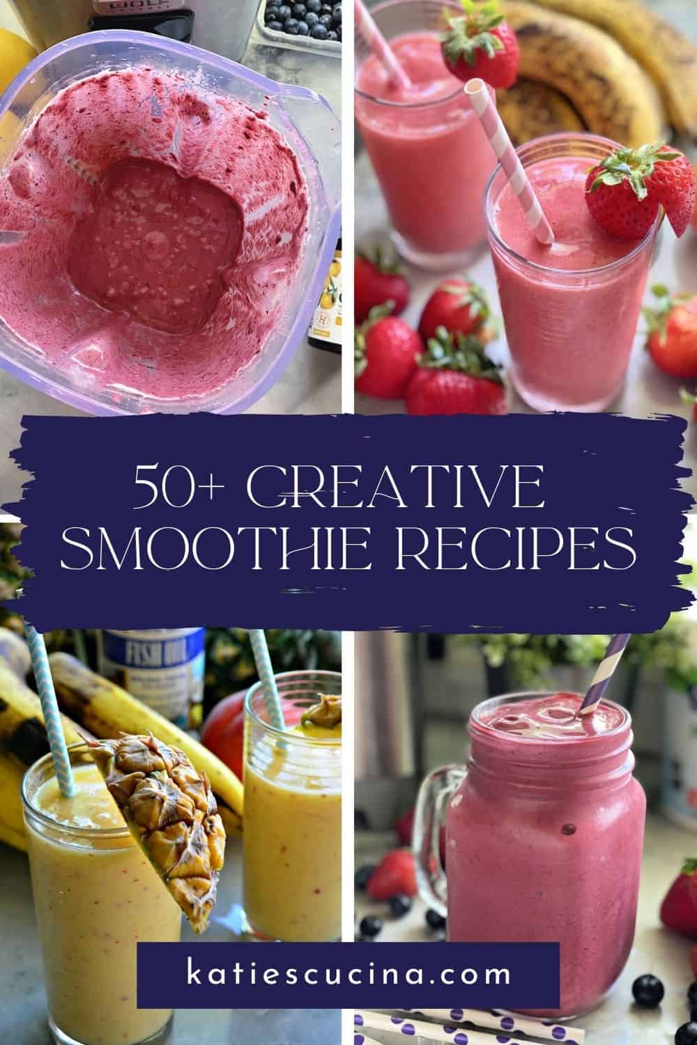 50+ BEST Fruit Smoothie Recipes - Great for Breakfast on the Go!