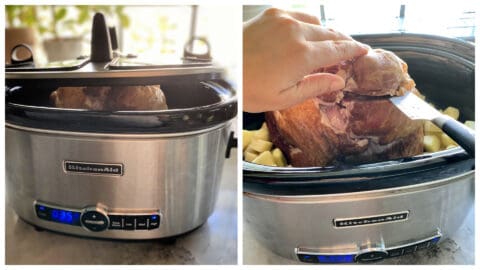 Slow Cooker Ham with Apple Sauce